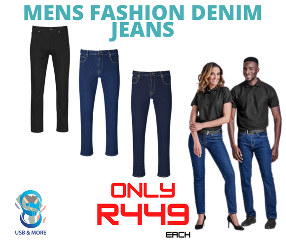Mens Fashion Denim Jeans - USB & MORE