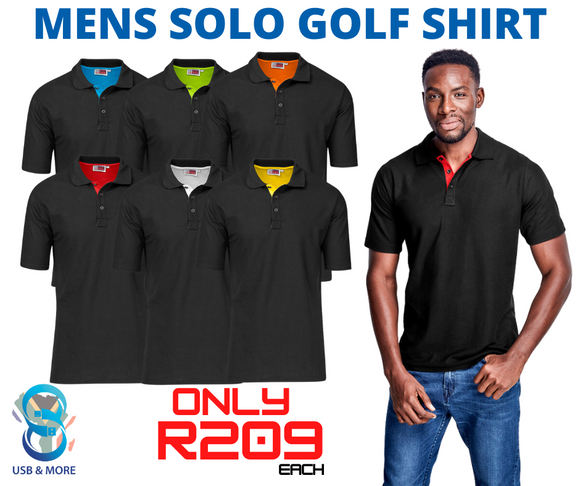 Mens Solo Golf Shirt - USB & MORE