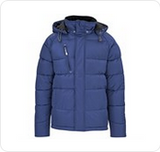 Men’s Navy Balkan Insulated Jacket – 100% Polyester Oxford Outer with Water-Repellent Finish – Insulated Lining, Detachable Hood, Slanted Chest Zip Pocket, Storm Flap, Adjustable Hem & Storm Cuffs | Usbandmore