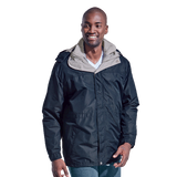 Barron 120g Men's 3-in-1 Jacket – Vapourtex Waterproof Outer Shell, Micro Polar Fleece Inner – Concealed Zip-Off Hood, Zippered Storm Flap, Adjustable Shock Cord Toggled Hem | Usbandmore