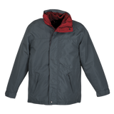 Barron 120g Men's Red-Slate 3-in-1 Jacket – Vapourtex Waterproof Outer Shell, Micro Polar Fleece Inner – Concealed Zip-Off Hood, Zippered Storm Flap, Adjustable Shock Cord Toggled Hem | Usbandmore