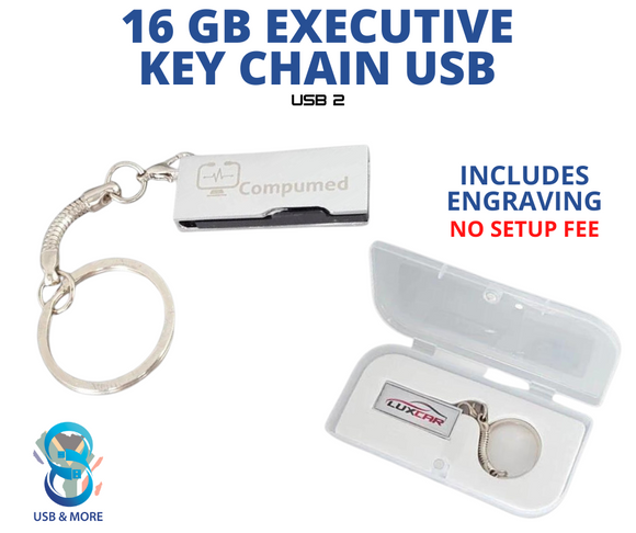 Executive Key Chain USB Includes Engraving - USB & MORE