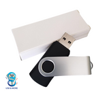 BULK Black & Silver Swivel 16GB USB2 Includes Engraving Gadget Import