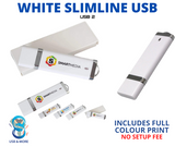 White Slimline USB - USB & MORE