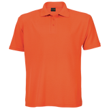  175g Men’s Pique Knit Golfer Orange – 65/35 Poly-Cotton Blend – Double-Needle Finish, Three-Button Placket, BARRON Two Ridge Collar, Loose Pocket, Self-Fabric Neck Tape | Usbandmore