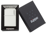 Classic White Matte Zippo Logo - USB & MORE