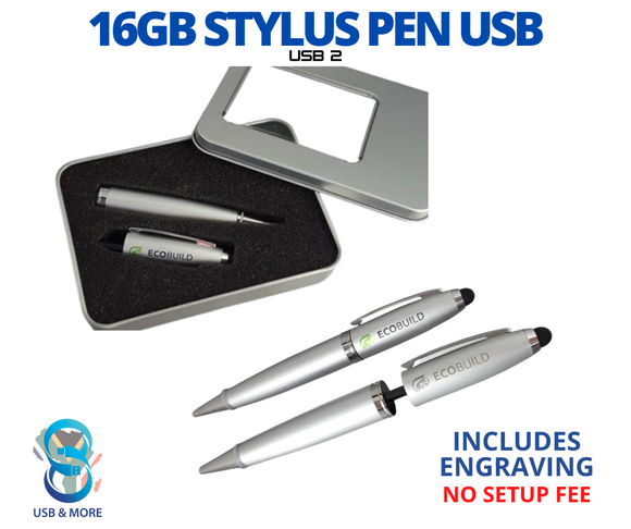 16GB Stylus Pen USB Includes Engraving - USB & MORE