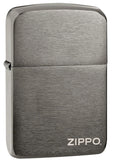 Black Ice® 1941 Replica Zippo Lighter with Logo – Flat Planes & Sharper Edges – Four-Barrel Hinge – Windproof, Refillable – Distinctive Zippo "Click," Made in USA, Lifetime Guarantee | Usbandmore
