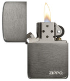Black Ice® 1941 Replica Zippo Lighter with Logo – Flat Planes & Sharper Edges – Four-Barrel Hinge – Windproof, Refillable – Distinctive Zippo "Click," Made in USA, Lifetime Guarantee | Usbandmore