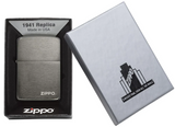Black Ice® 1941 Replica Zippo Lighter with Logo – Flat Planes & Sharper Edges – Four-Barrel Hinge – Windproof, Refillable – Distinctive Zippo "Click," Made in USA, Lifetime Guarantee | Usbandmore