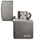 Black Ice® 1941 Replica Zippo Lighter with Logo – Flat Planes & Sharper Edges – Four-Barrel Hinge – Windproof, Refillable – Distinctive Zippo "Click," Made in USA, Lifetime Guarantee | Usbandmore