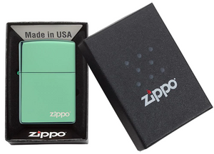 Classic High Polish Green Zippo Logo - USB & MORE