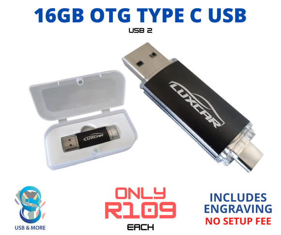 16GB OTG Type C USB Includes Engraving - USB & MORE