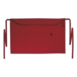Barron Bistro Apron Red – Double Front Pocket with Pen Slot, Multi-Functional Pocket, One Size Fits All, Cloth Loop – 200g Poly Cotton Twill – SADC, SEDEX Certified | Usbandmore