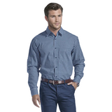 Barron Men's Unity Check Lounge Long Sleeve – 100% Cotton – Double Button Cuffs, Patch Pocket, Curved Hem, Lightweight Casual Check Shirt | Usbandmore