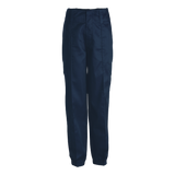 Barron Fidelity Combat Trouser Navy – 190g 80/20 Poly-Cotton Blend – Bar-Tacked Stress Points, Mock Cargo Pockets, Elasticated Hem, Pin Tuck Detail, Wide Belt Loops | Usbandmore