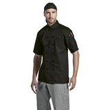 Mens Savona Short Sleeve Chef Jacket – Double Breasted with Thermometer Sleeve Pocket, Welted Chest Pocket, 190g 80/20 Poly Cotton | Usbandmore