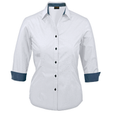 Ladies Saga Blouse - Barron White |usbandmore