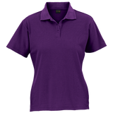 175g Ladies Pique Knit Golfer – 65/35 Poly-Cotton Blend with Anti-Pill Finish – Feminine Fit, Double-Needle Finish, Three-Button Placket, BARRON Two Ridge Collar, Side Slits | Usbandmore