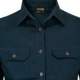 Ladies Plain Bush Shirt Long sleeve|usbandmore