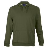 Barron Beckham Hooded Sweater Olive – 240g 100% Cotton with Brushed Inner – Kangaroo Pocket, Tonal Ribbing, Chunky Drawcord, Two-Piece Hood | Usbandmore