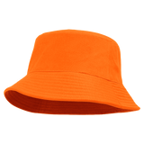 Basic Bucket Hat Orange – 100% Cotton Fabric – Ideal Outdoor Wear with Brim Topstitching for Durable Style | Usbandmore