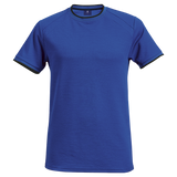 175g Ringer T-Shirt Polyester Eyelet Royal – Crew Neckline with Rib, Fitted Sleeves with Rib Cuff, Shoulder Insert Panel, Contrast Rib Tipping, Slim Fit | Usbandmore