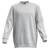 Barron Basic Crew Neck Sweater Grey/Melange – 240g Poly-Cotton Fleece Blend – Classic Fit with Ribbed Neckline, Cuffs & Hem, Soft Brushed Inner | Usbandmore