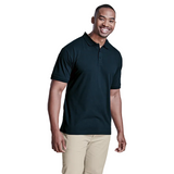 Mens Biodegradable Cotton Golfer Back – 160g 100% Biodegradable Cotton – Knit Rib Collar, Rib Cuff Sleeves, 3-Button Placket, Stepped Hem with Side Slits | Usbandmore
