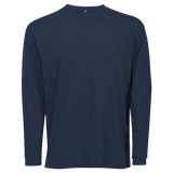Barron 170g Navy Long Sleeve T-Shirt – 100% Cotton Single Jersey – Ribbed Neckline & Cuffs, Generous Classic Fit, Long Sleeve Comfort | Usbandmore