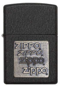Black Crackle Gold Zippo Logo - USB & MORE