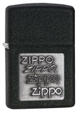 Black Crackle Silver Zippo Logo - USB & MORE