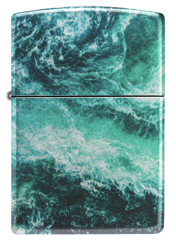 Zippo Lighter – Rogue Wave Design – 540 Fusion Print with Iridescent Metallic Tones, Windproof All-Metal Construction, Refillable | Usbandmore