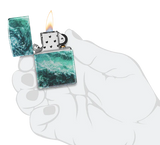 Zippo Lighter – Rogue Wave Design – 540 Fusion Print with Iridescent Metallic Tones, Windproof All-Metal Construction, Refillable | Usbandmore