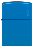 Classic Sky Blue Matte Zippo Logo|usbandmore