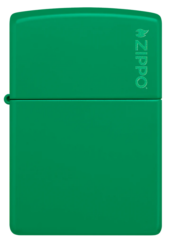 Classic Grass Green Matte Zippo Logo|USBANDMORE