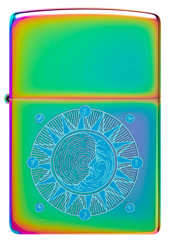 Sun Design – Sun & Moon Harmony Art on Multi-Color Finish – Color Image Process – Genuine Zippo Windproof Lighter – Made in USA, Lifetime Guarantee | Usbandmore