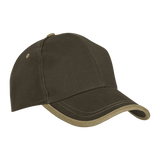 6 Panel Canvas Binding Cap - Barron Olive /Khaki Barron |usbandmore