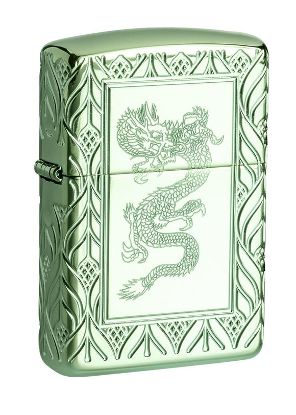 Armor® High Polish Green Elegant Dragon|USBANDMORE
