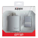 Zippo Flask & Lighter Gift Set|usbandmore