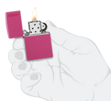 Classic Frequency Hot Pink with Zippo Logo – Color Image Design on Textured Finish – Genuine Zippo Windproof Lighter – Refillable Metal Construction – Made in USA, Lifetime Guarantee | Usbandmore