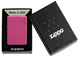 Classic Frequency Hot Pink with Zippo Logo – Color Image Design on Textured Finish – Genuine Zippo Windproof Lighter – Refillable Metal Construction – Made in USA, Lifetime Guarantee | Usbandmore