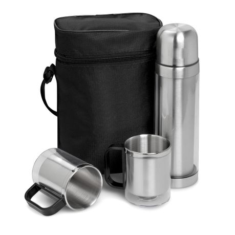 Admiral Stainless Steel Vacuum Flask & Mug Set|USBANDMORE