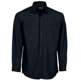 Mens Basic Poly Cotton Lounge Long Sleeve - Barron Black |usbandmore