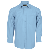 Mens Basic Poly Cotton Lounge Long Sleeve - Barron Sky Blue |usbandmore