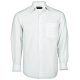 Mens Basic Poly Cotton Lounge Long Sleeve - Barron White |usbandmore