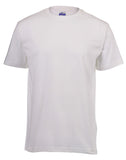 Vic Bay 180g Unisex White Heavyweight T-Shirt – 100% Carded Cotton – Classic Fit, Tubular Knit, Double-Stitched Finish | Usbandmore