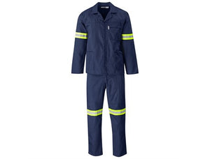 Trade Polycotton Conti Suit - Reflective Arms & Legs - Yellow Taped - USB & MORE