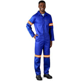 Safety Polycotton Boiler Suit - Reflective Arms & Legs - Orange Tape |usbandmore
