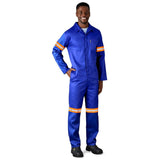 Safety Polycotton Boiler Suit - Reflective Arms, Legs & Back - Orange Taped |usbandmore